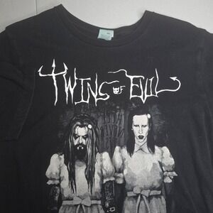 Pacific Rob Zombie Marilyn Manson Twins Of Evil Medium Black T-shirt -1688